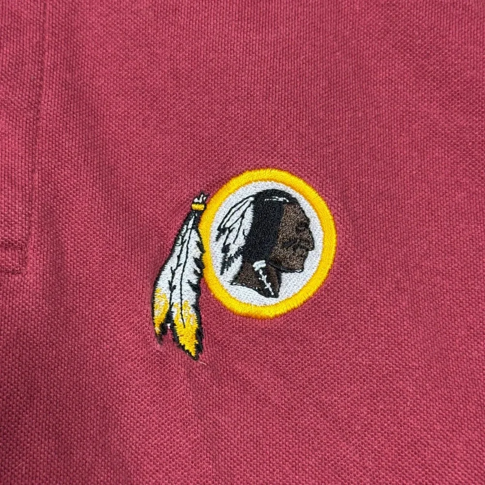 Vintage NFL Washington Redskins Polo Shirt Mens Medium Burgundy Gold Imagewear